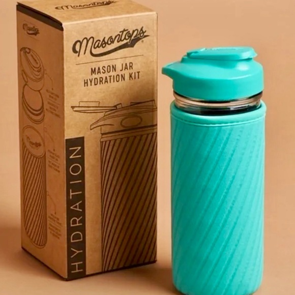 Mason Jar Glass Water Bottle - Picture 1 of 2